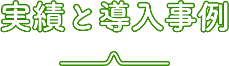 実績と導入事例